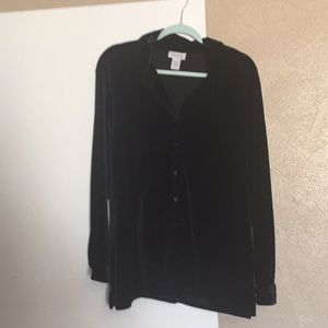 Avenue long sleeve shirt velvety material
